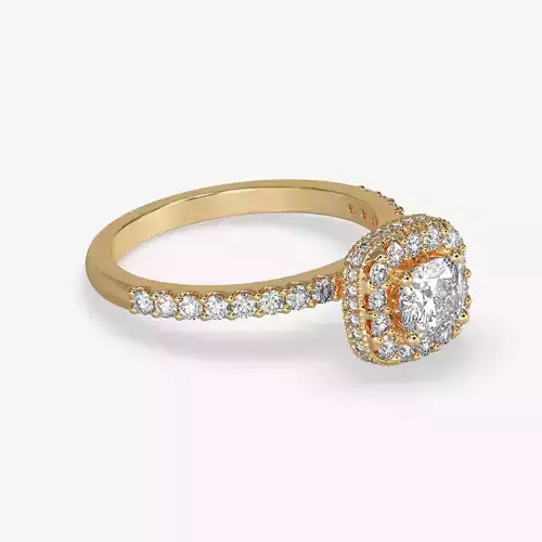 CJ-0055 engagement ring in rose gold