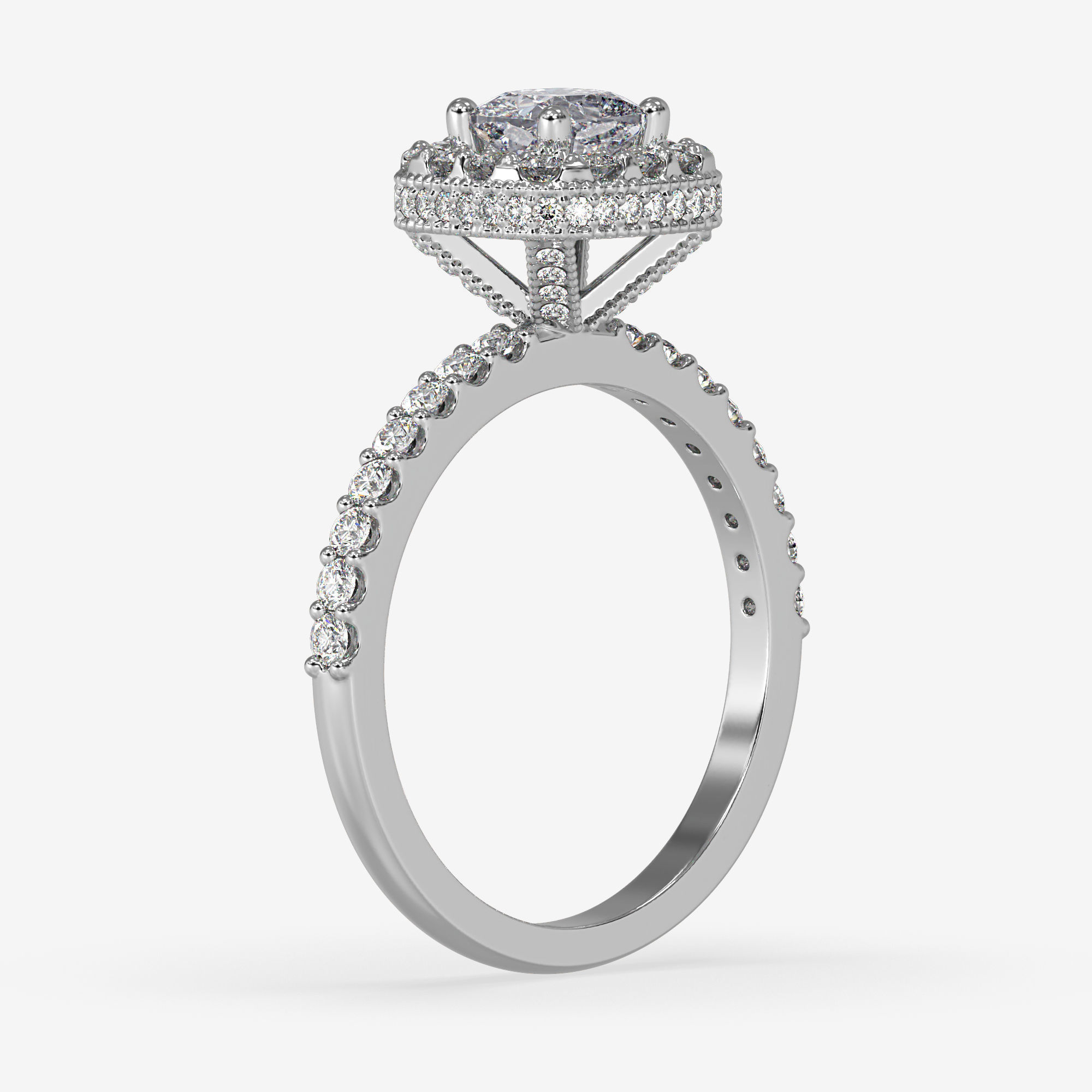 CJ-0055 engagement ring in rose gold 3D print model_9