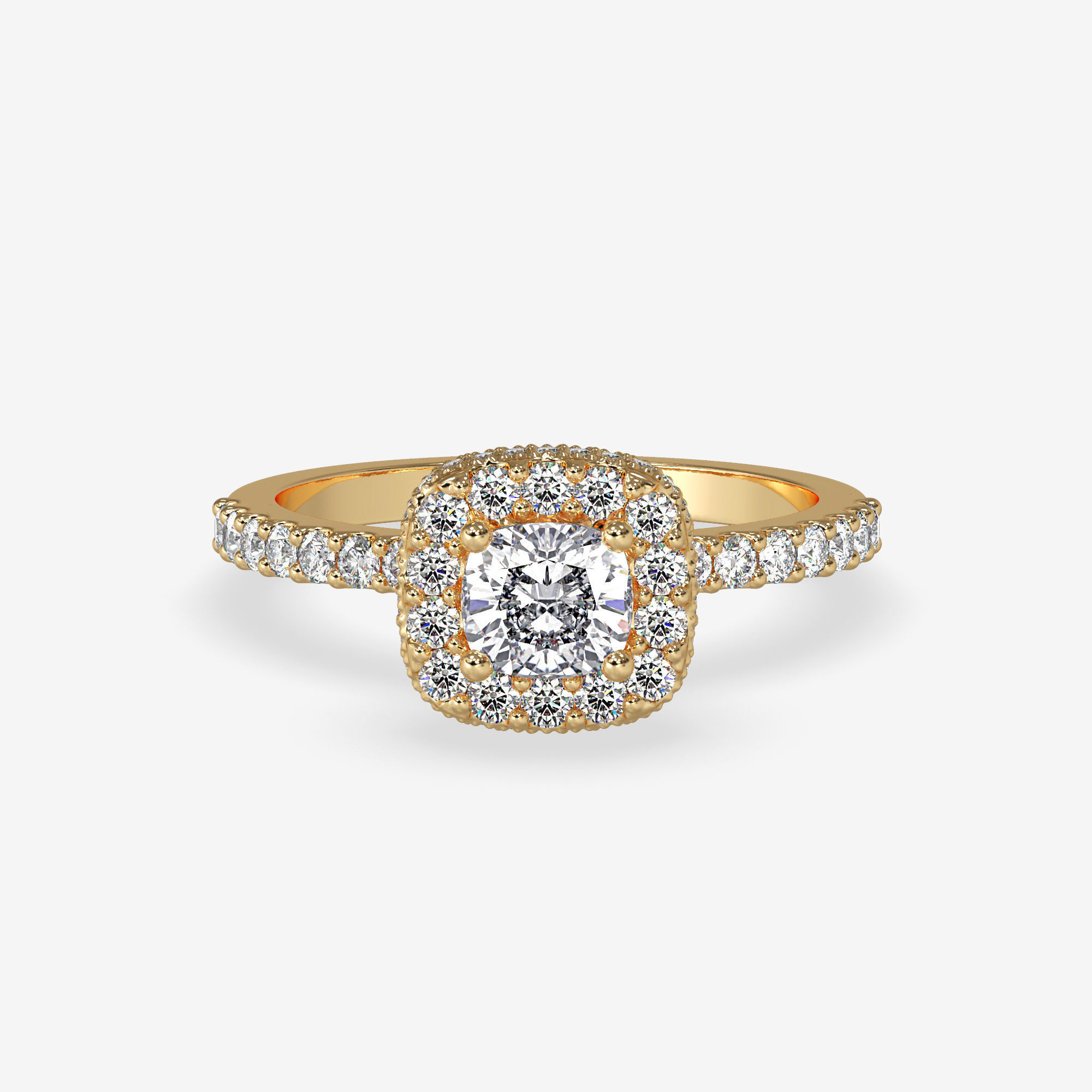 CJ-0055 engagement ring in rose gold 3D print model_10