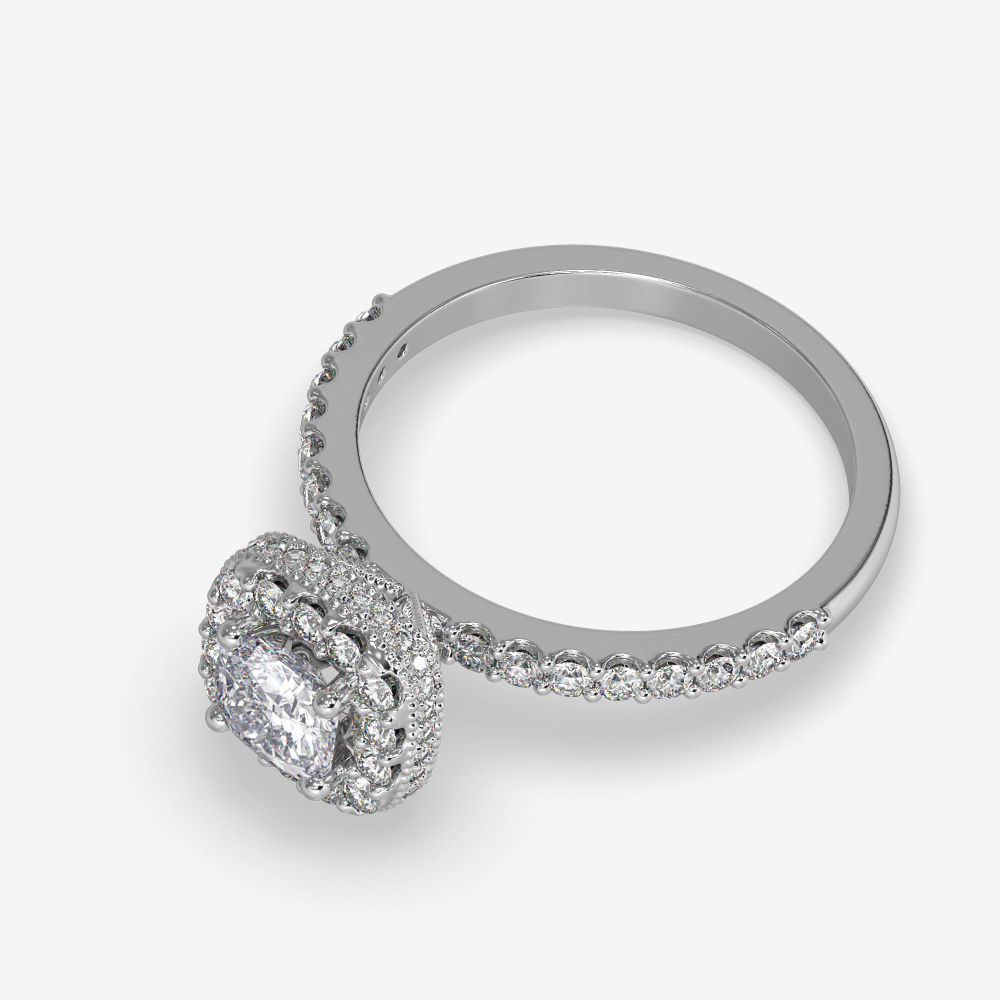 CJ-0055 engagement ring in rose gold 3D print model_8