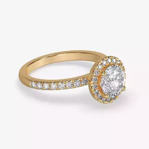 CJ-0052 engagement ring in rose gold