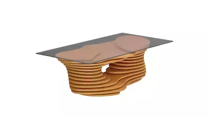 Parametric coffee table 11 3D model