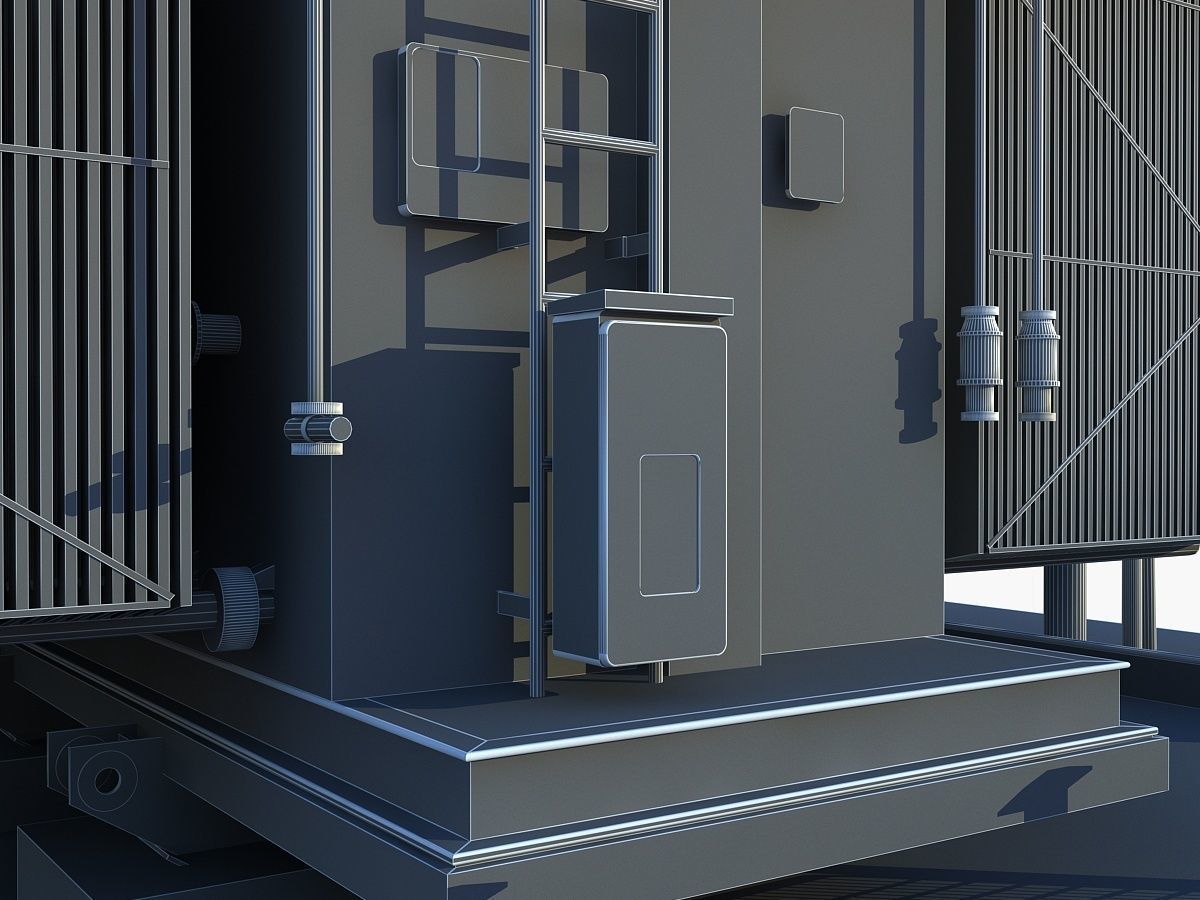 Transformer electrical with fence 3D model_21