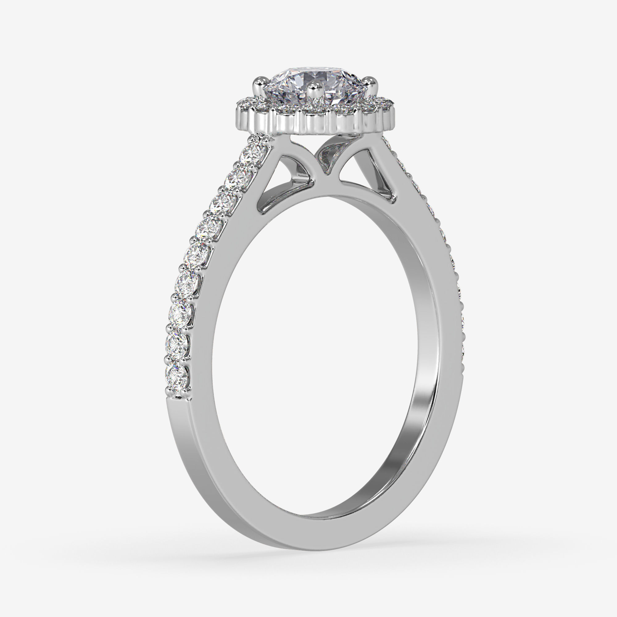 CJ-0147 engagement ring in rose gold 3D print model_9