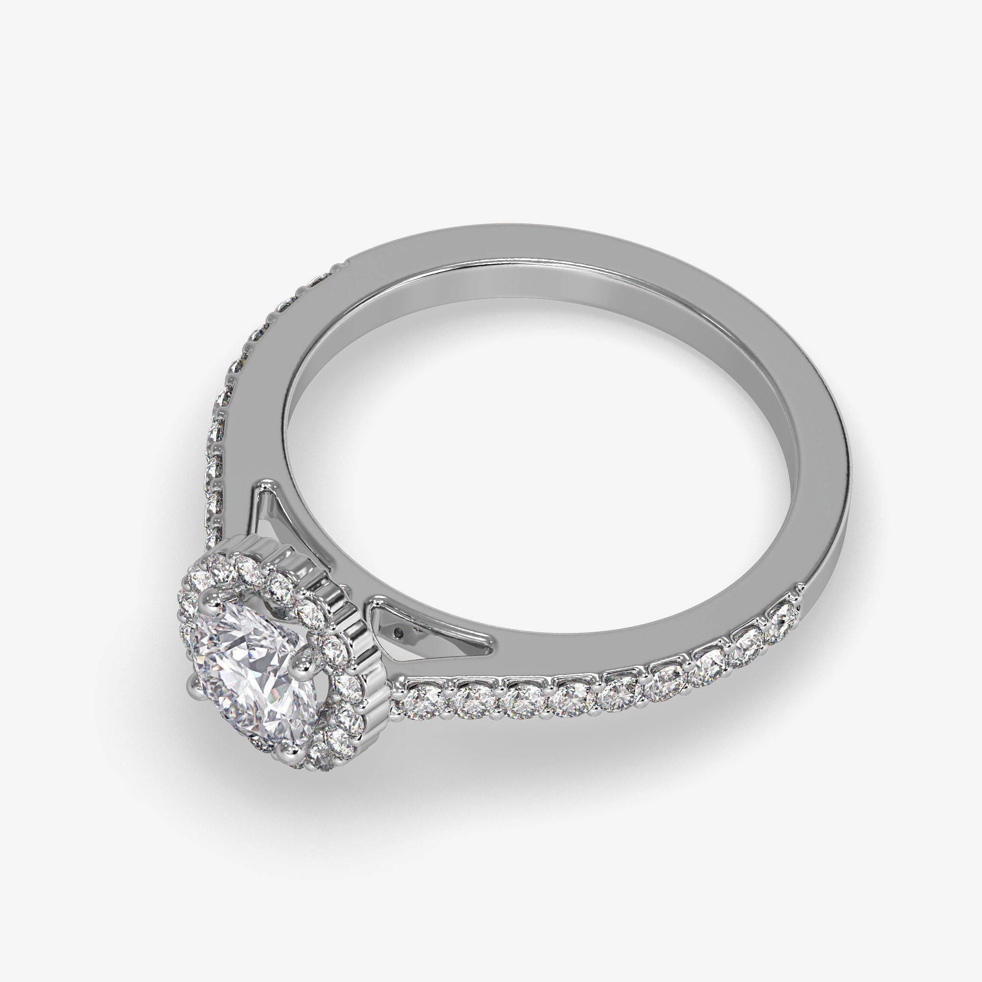 CJ-0147 engagement ring in rose gold 3D print model_8