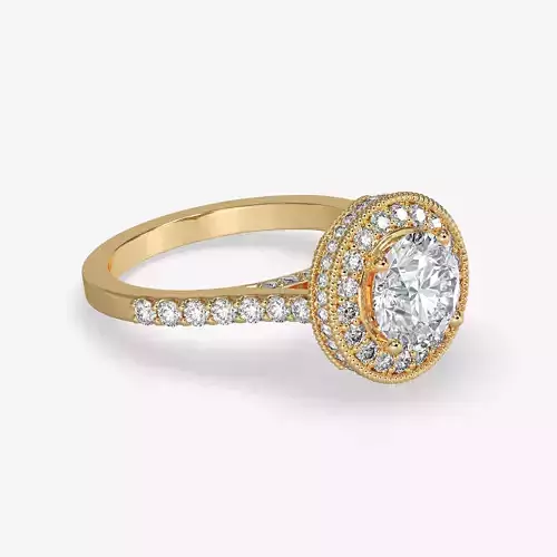 CJ-0143 diamond engagement ring gold