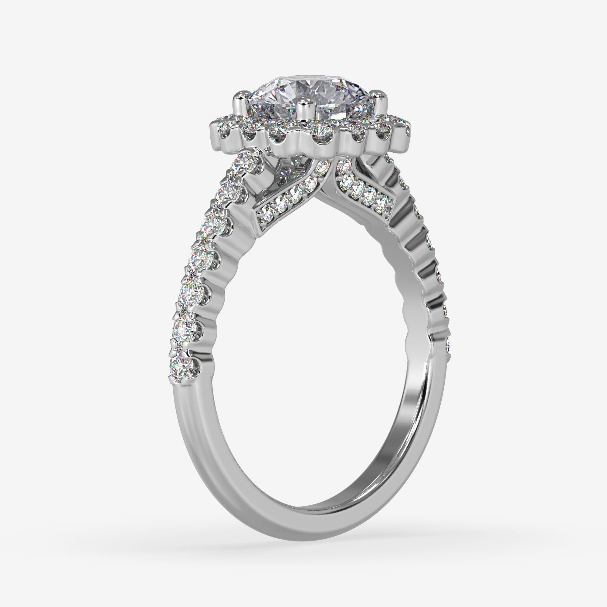 CJ-0140 halo engagement ring gold 3D print model_9