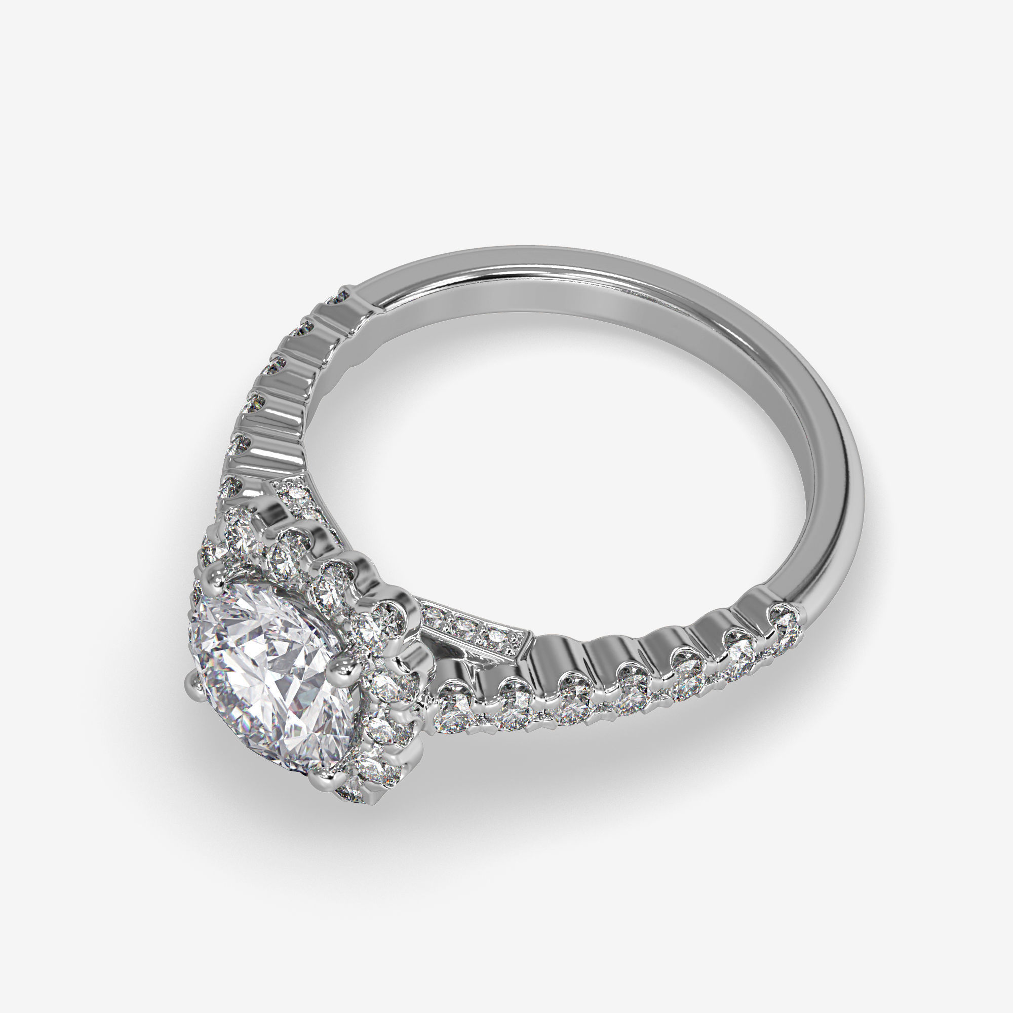 CJ-0140 halo engagement ring gold 3D print model_8