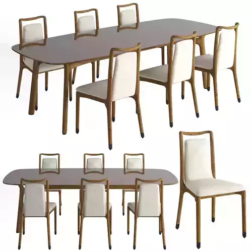 Giorgetti Ibla Chairs and Memos Table
