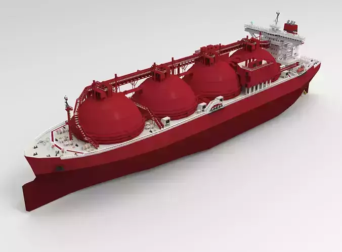 LNG Gas Carrier Low-poly Low-poly 3D model
