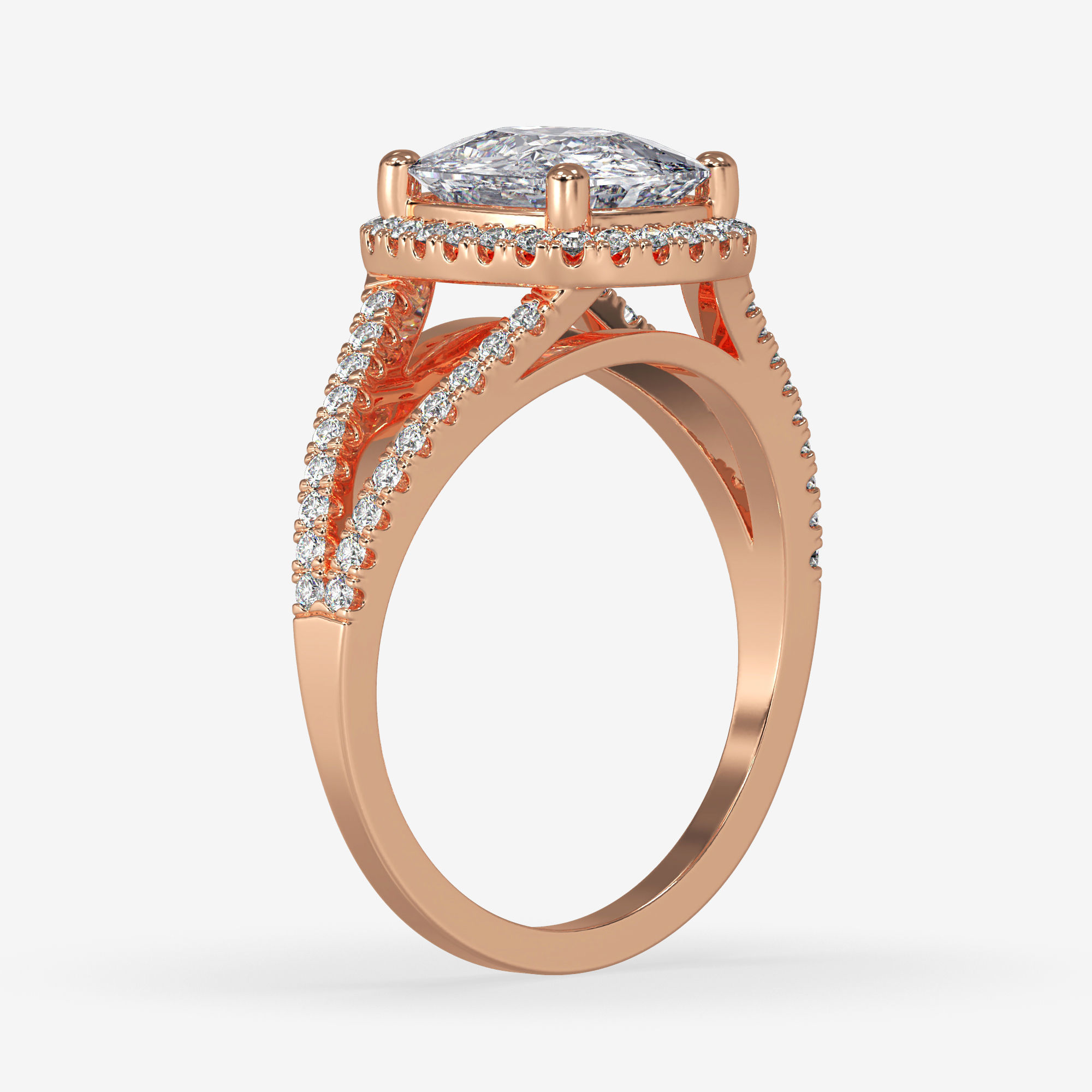 CJ-0137 halo engagement ring in rose gold 3D print model_6
