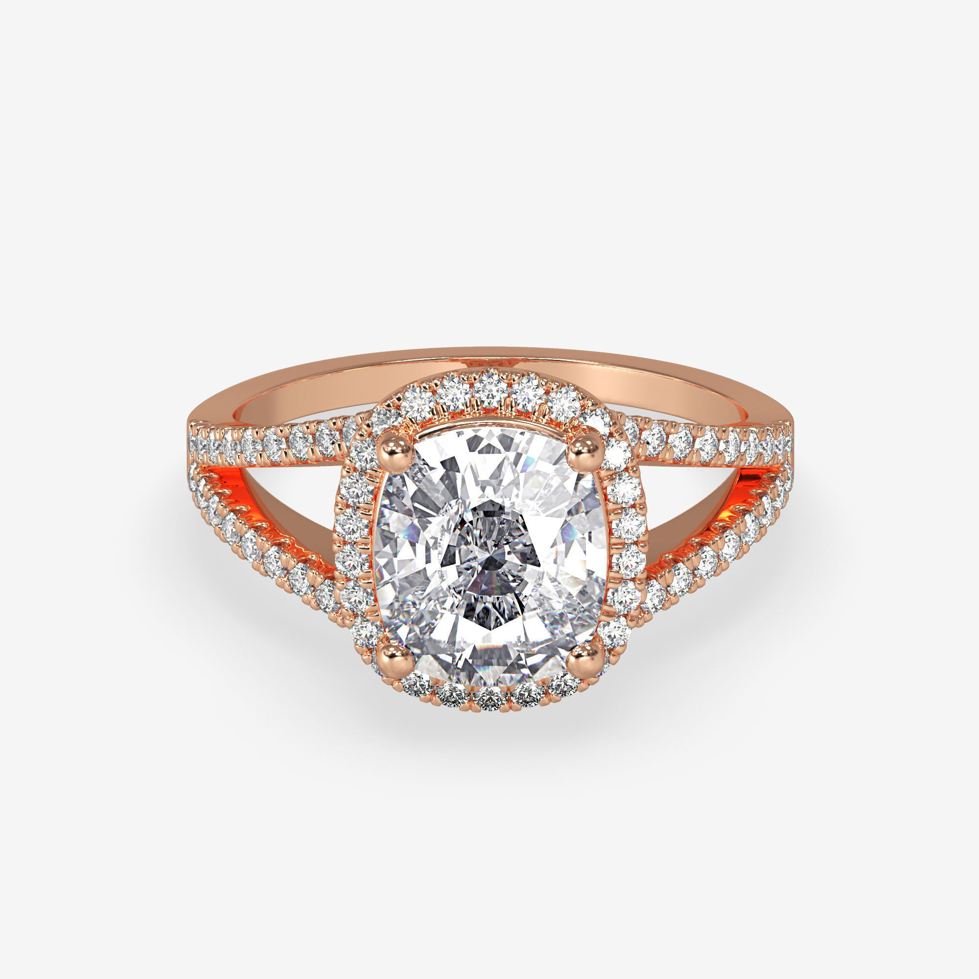 CJ-0137 halo engagement ring in rose gold 3D print model_4