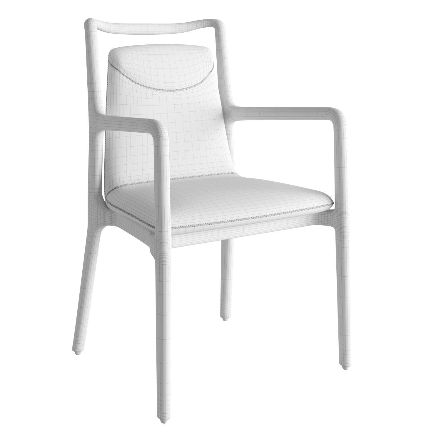 Giorgetti Ibla Chairs and Memos Round Table 3D model_4