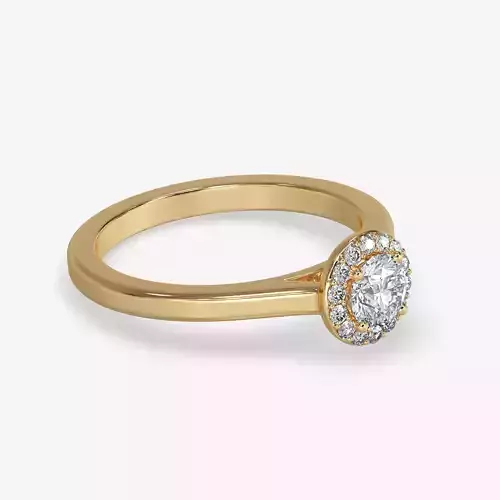 CJ-0130 diamond engagement ring gold