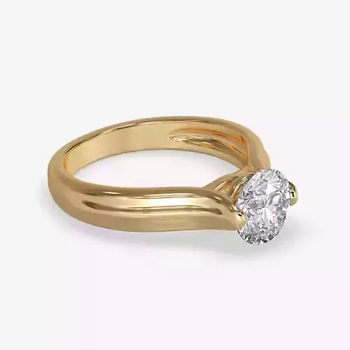 CJ-0125 engagement ring gold