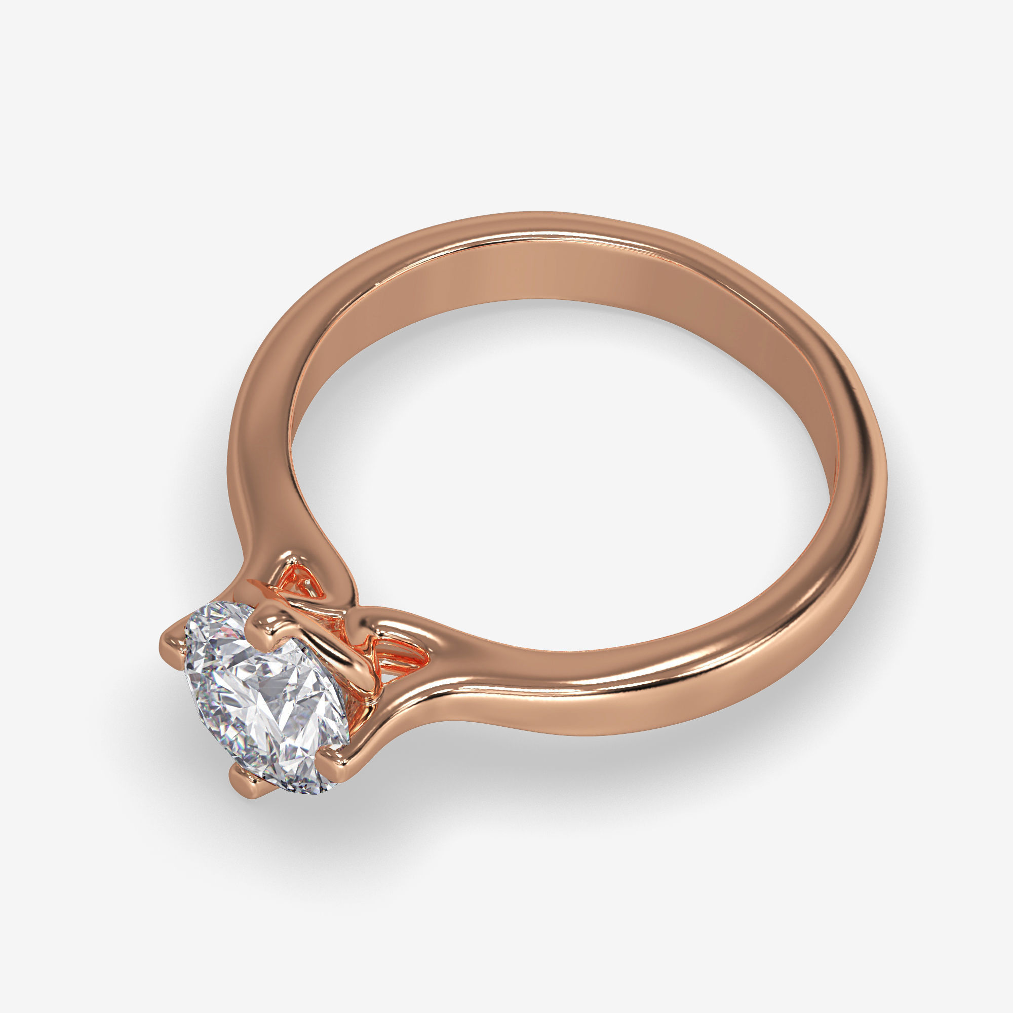 CJ-0120 engagement ring gold 3D print model_5
