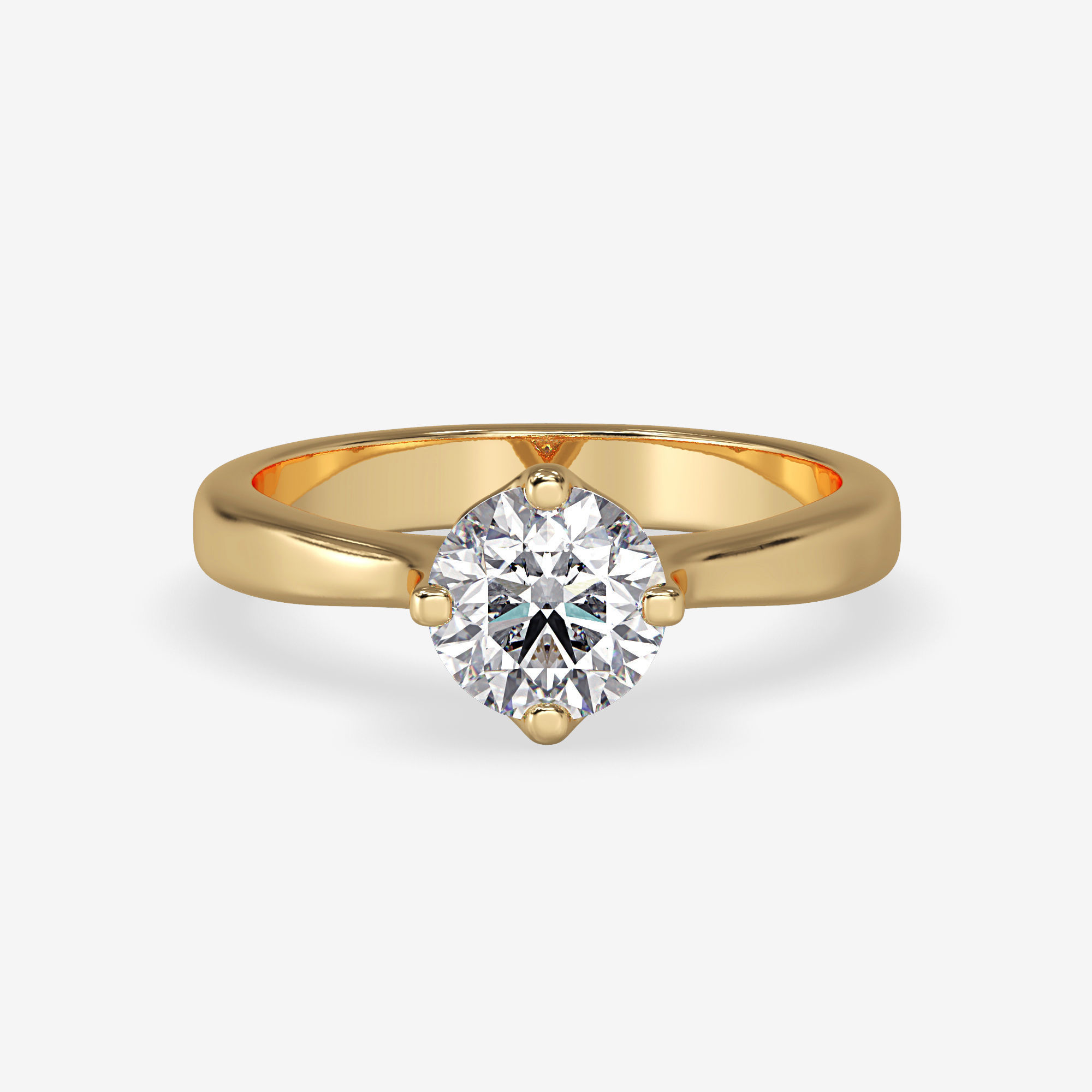 CJ-0120 engagement ring gold 3D print model_10