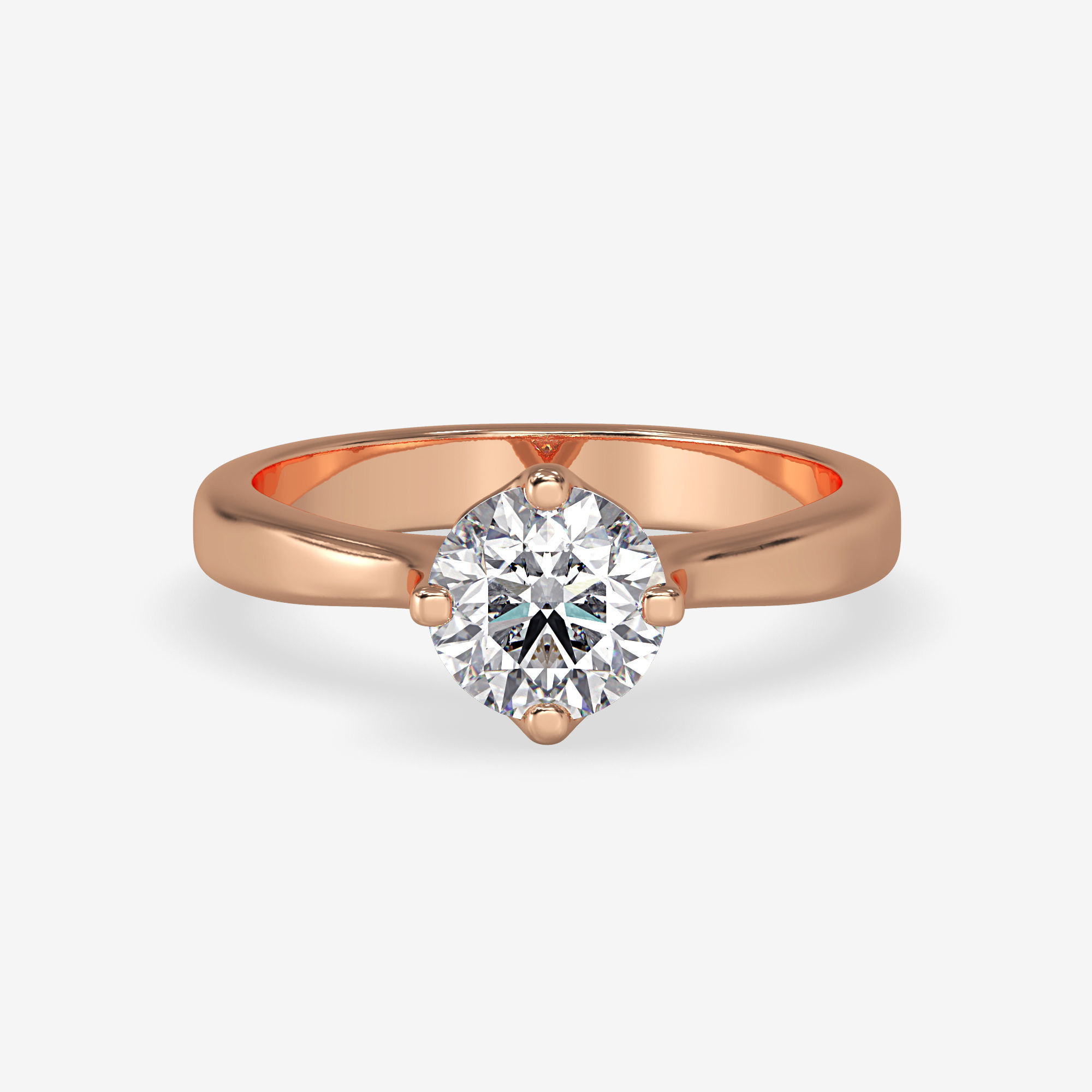 CJ-0120 engagement ring gold 3D print model_4
