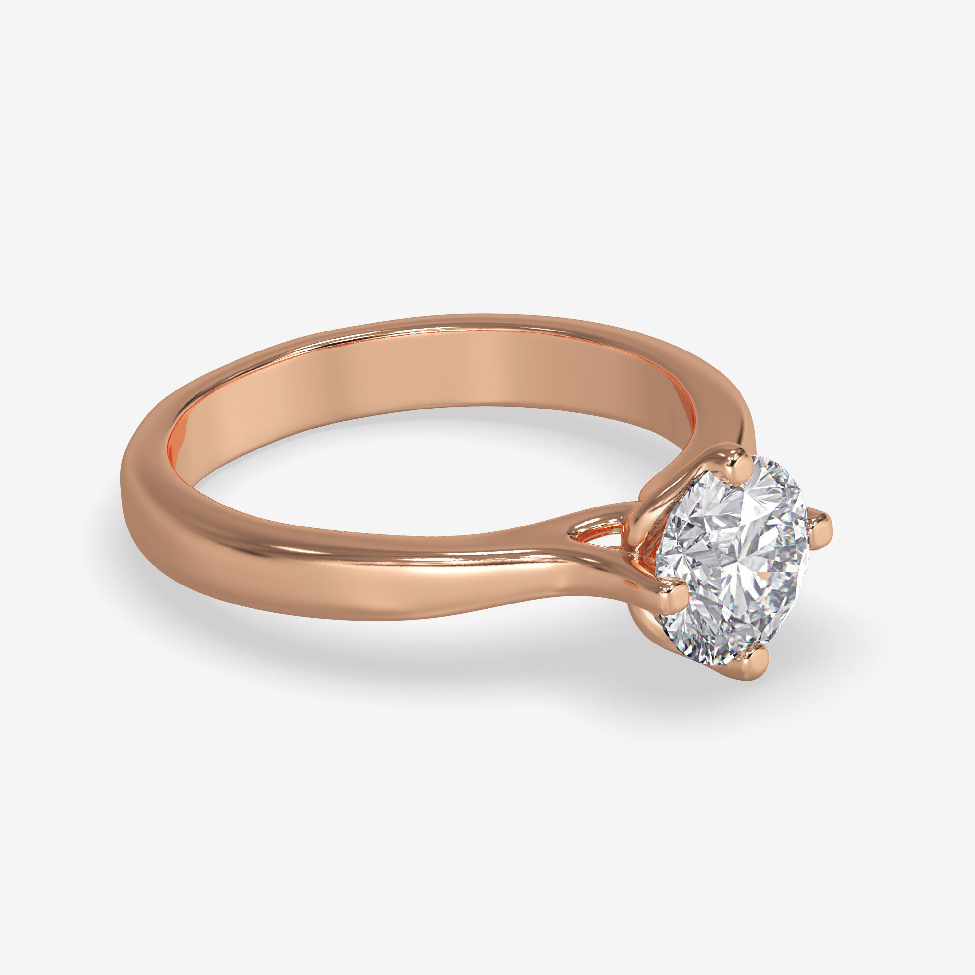 CJ-0120 engagement ring gold 3D print model_1