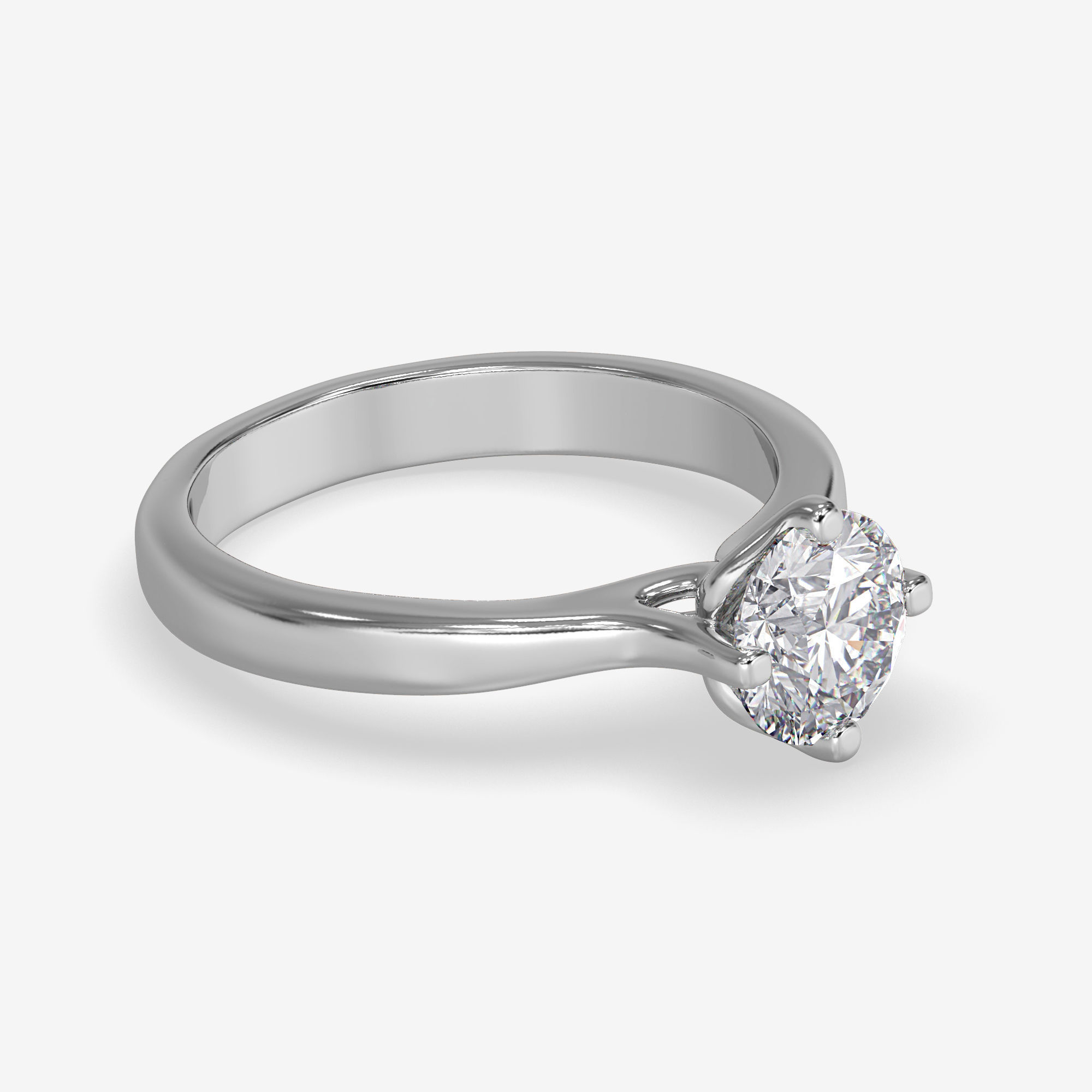 CJ-0120 engagement ring gold 3D print model_2