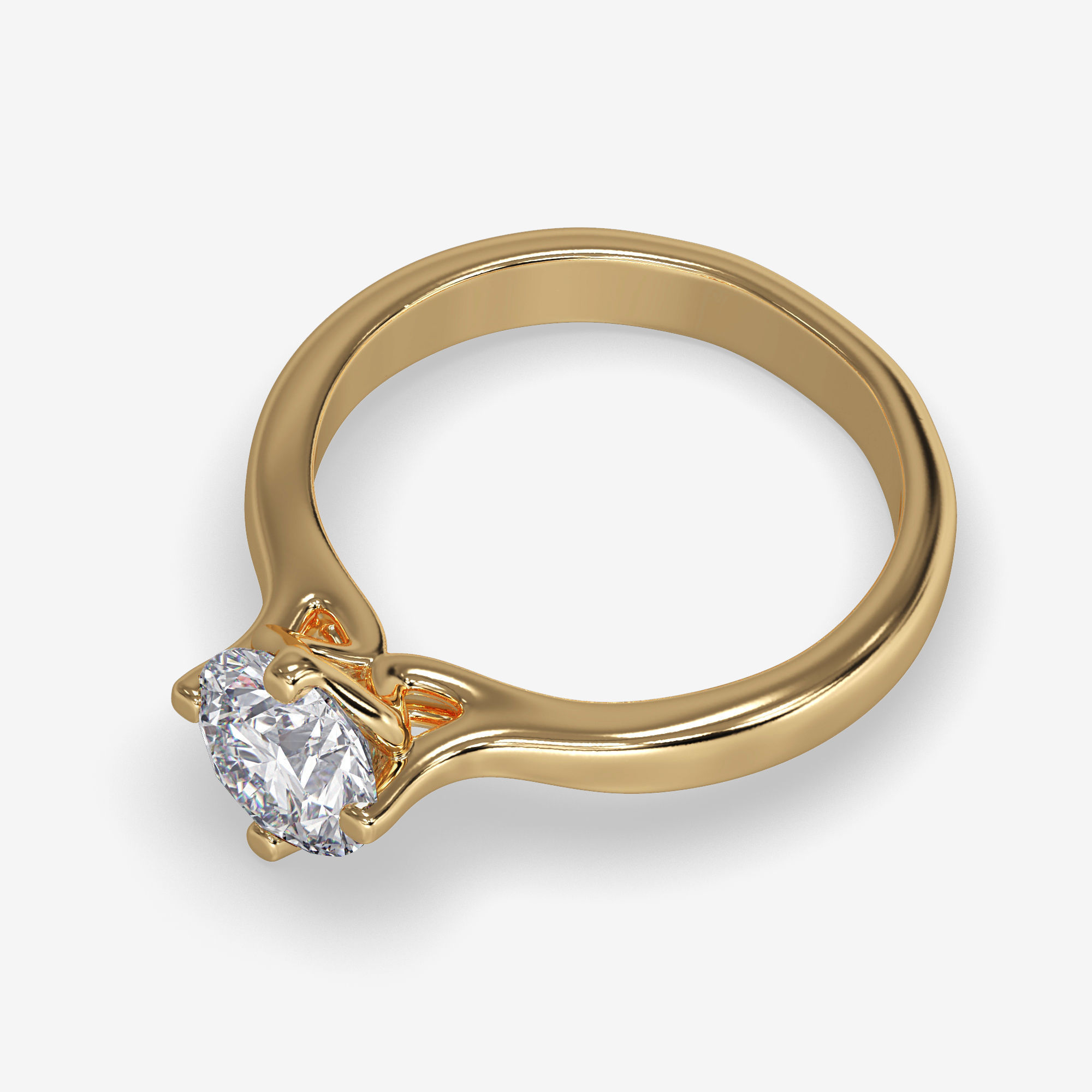 CJ-0120 engagement ring gold 3D print model_11