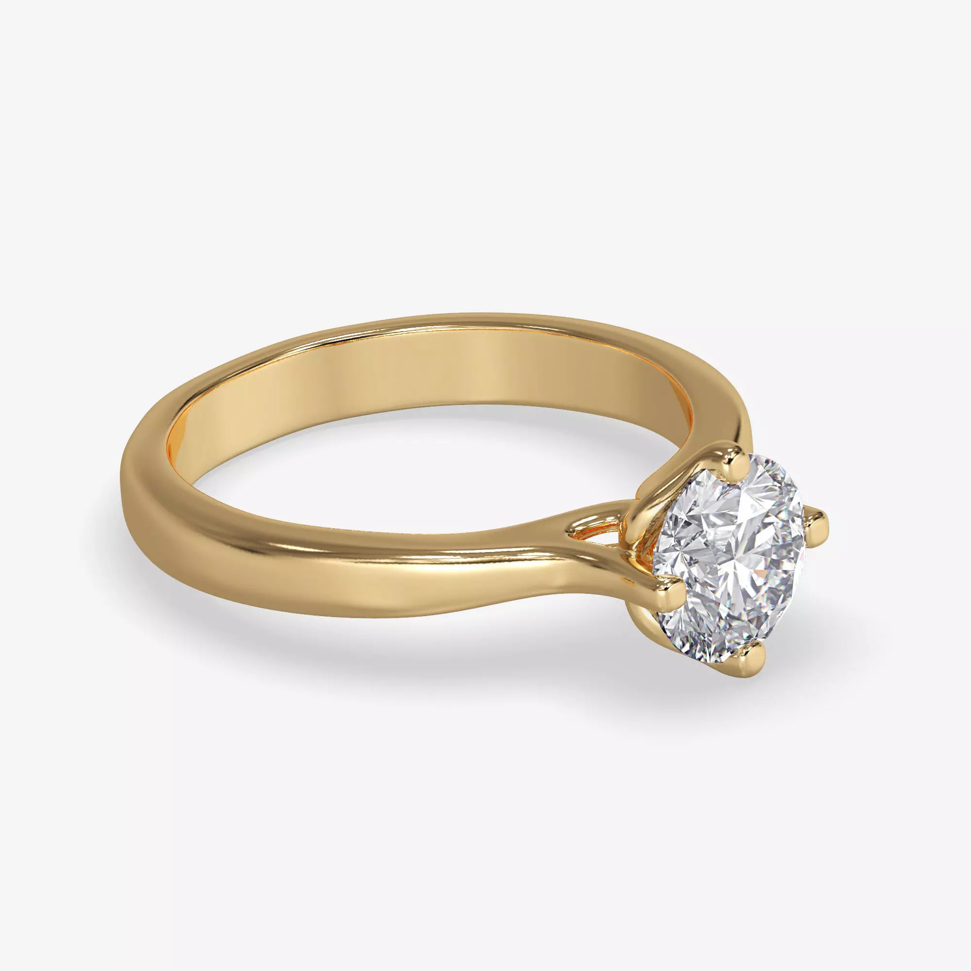 CJ-0120 engagement ring gold 3D print model_0