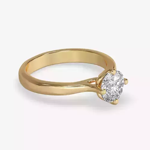CJ-0120 engagement ring gold