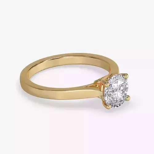 CJ-0118 solitaire engagement ring gold