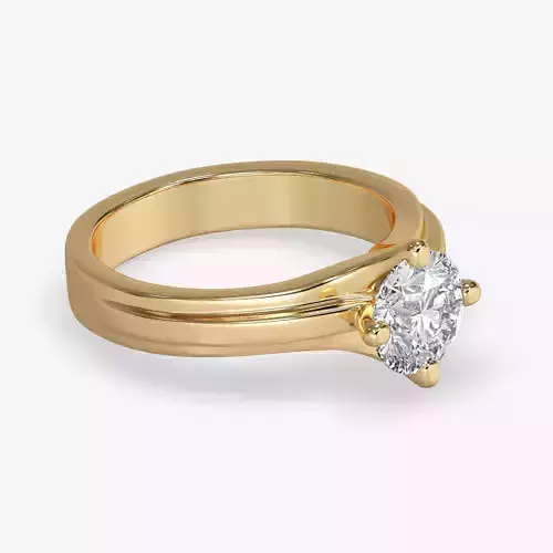 CJ-0113 diamond engagement ring in rose gold