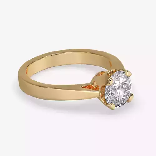 CJ-0106 diamond engagement ring in rose gold