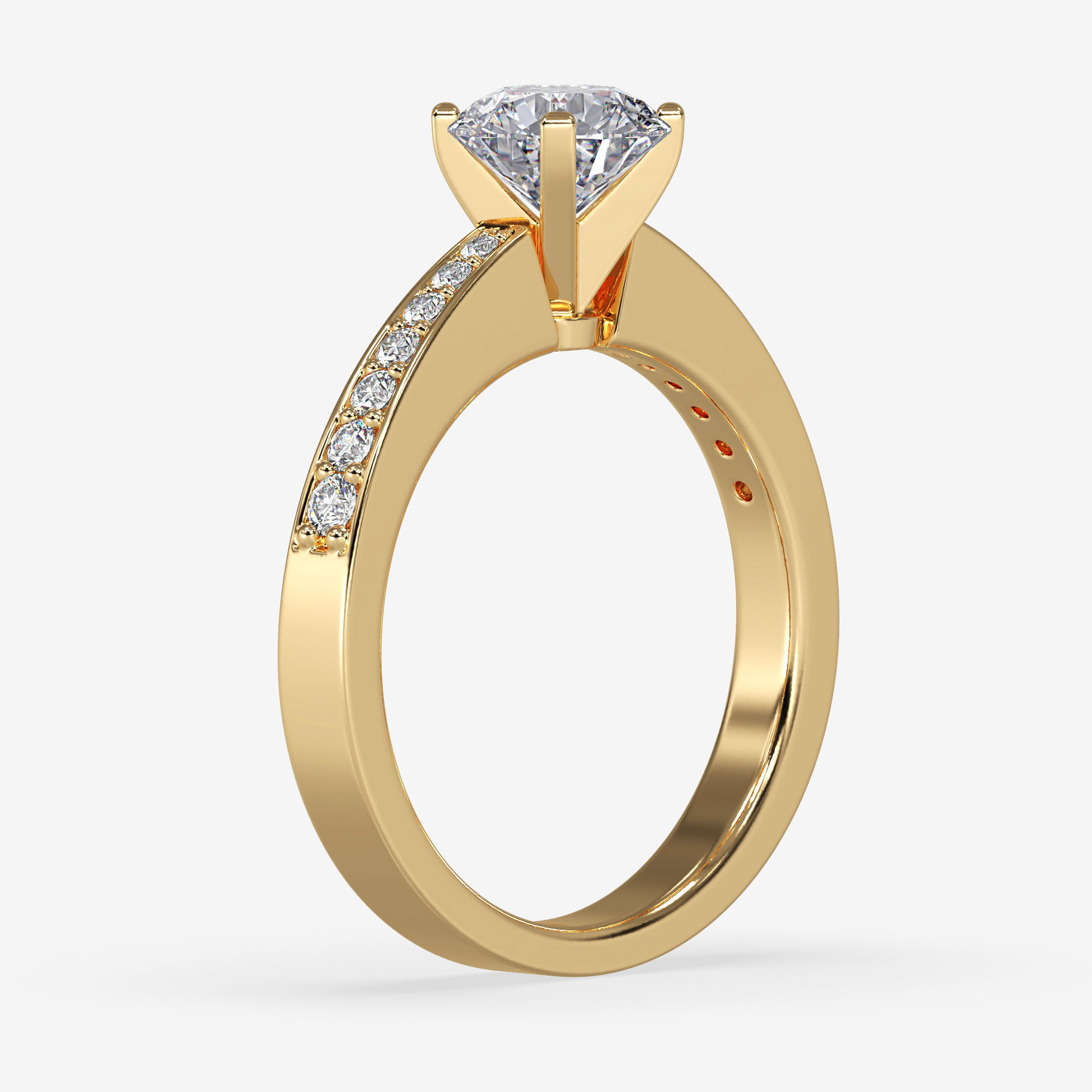 CJ-0101 engagement ring gold 3D print model_12