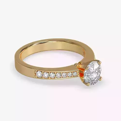 CJ-0101 engagement ring gold