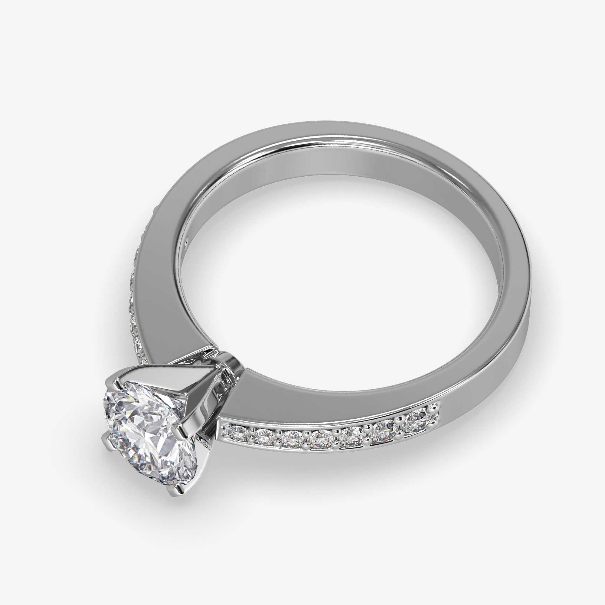 CJ-0101 engagement ring gold 3D print model_8