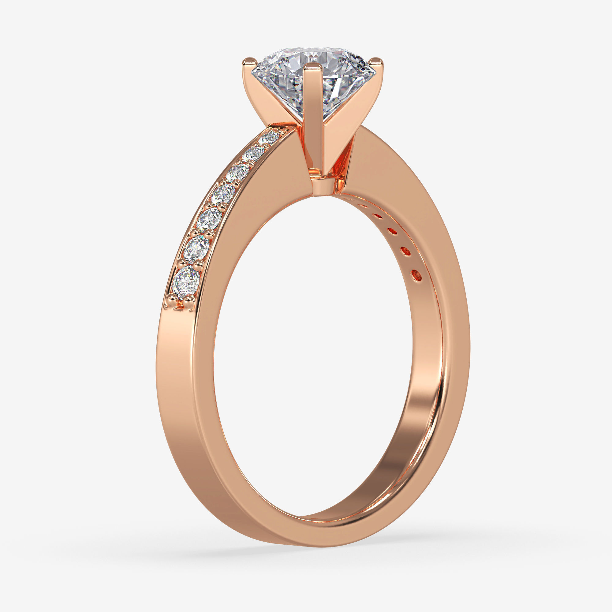 CJ-0101 engagement ring gold 3D print model_6