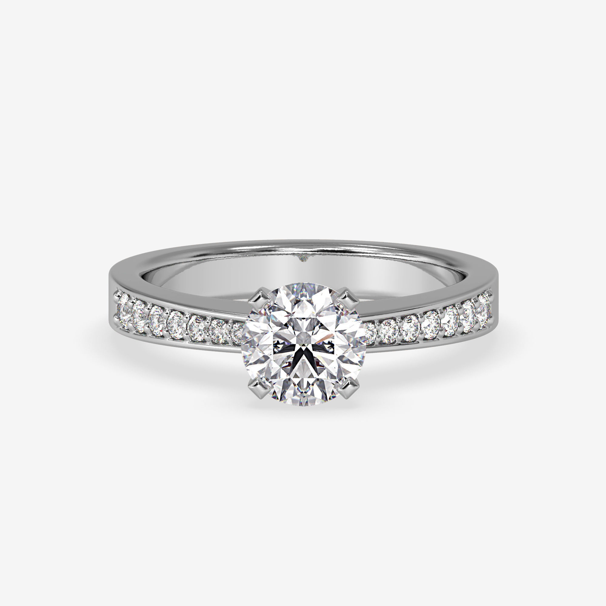 CJ-0101 engagement ring gold 3D print model_7