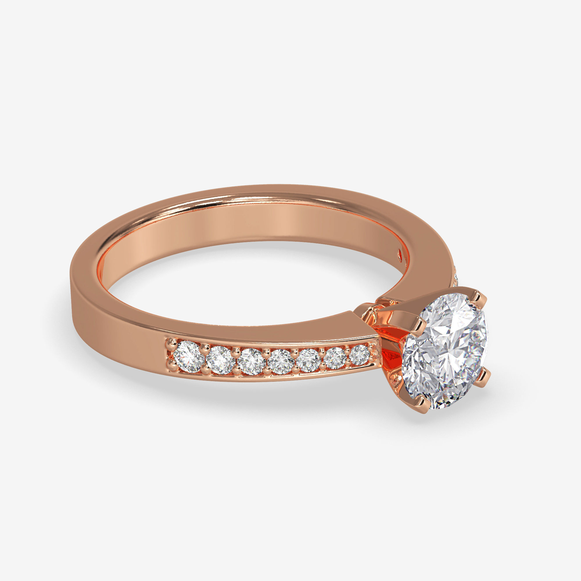 CJ-0101 engagement ring gold 3D print model_1