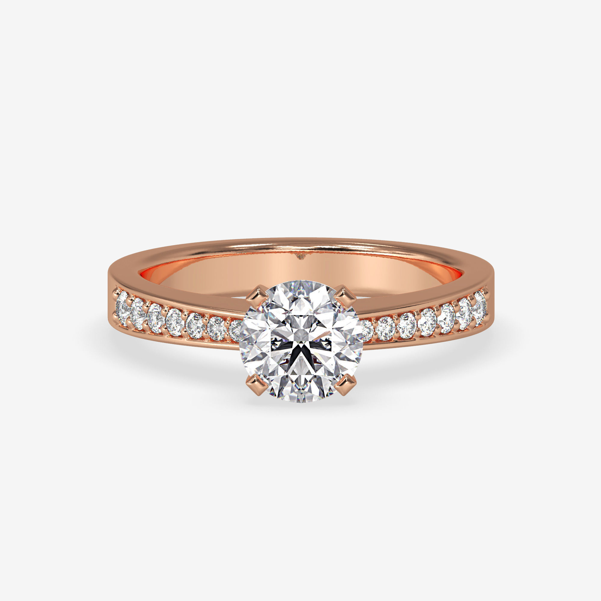 CJ-0101 engagement ring gold 3D print model_4