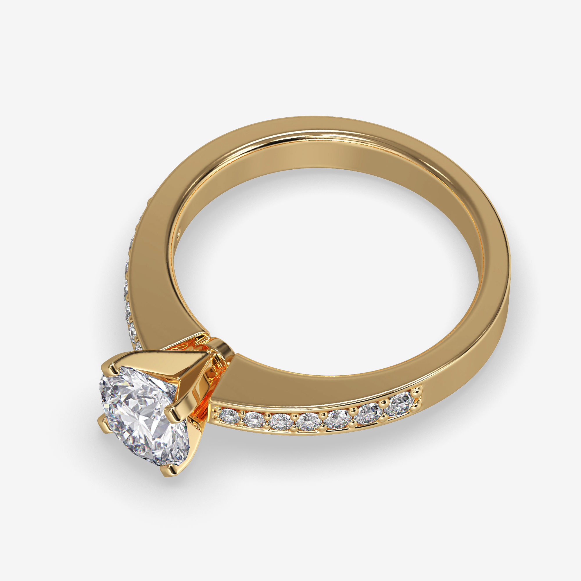 CJ-0101 engagement ring gold 3D print model_11