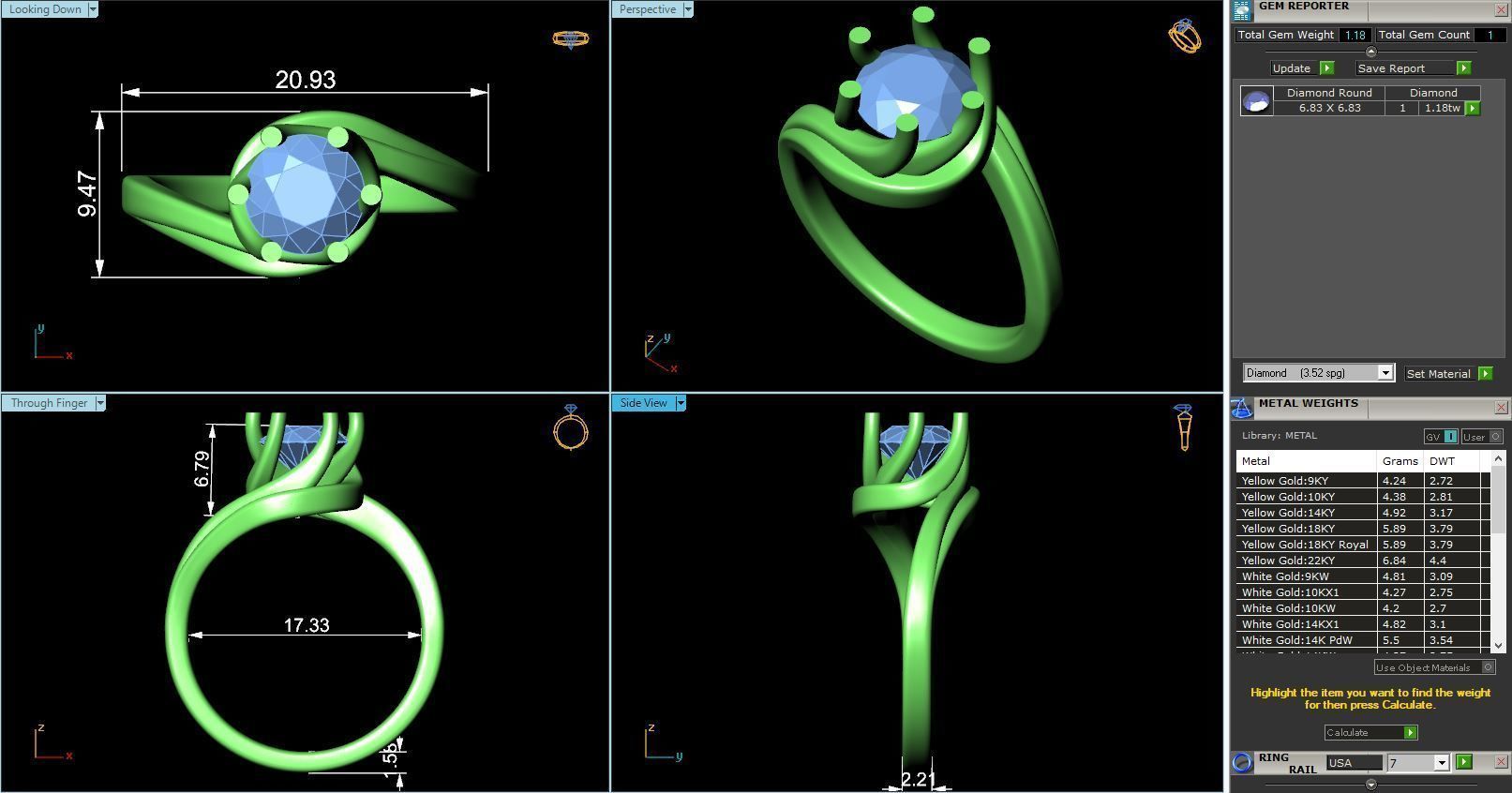 CJ-0099 solitaire engagement ring 3D print model_3