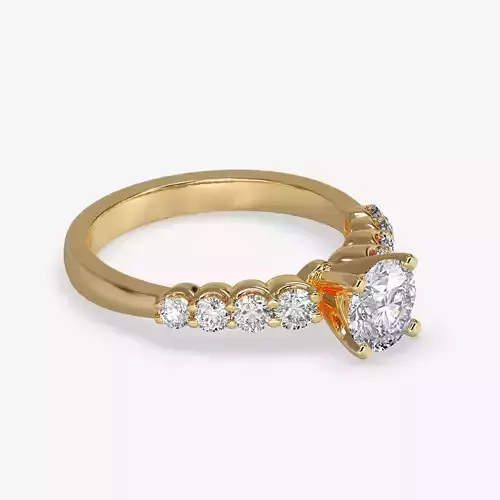 CJ-0097 diamond engagement ring in rose gold