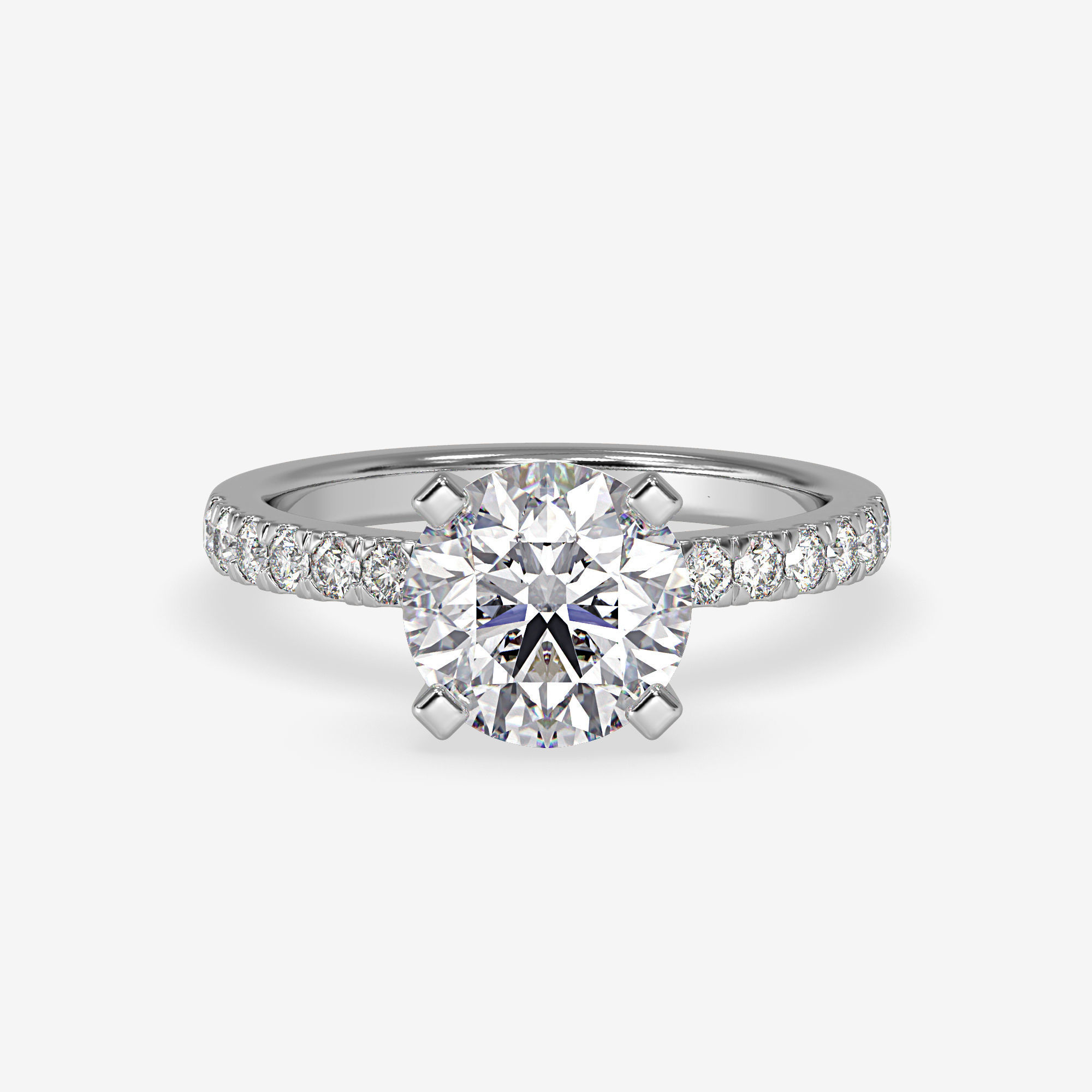 CJ-0094 diamond engagement ring gold 3D print model_7