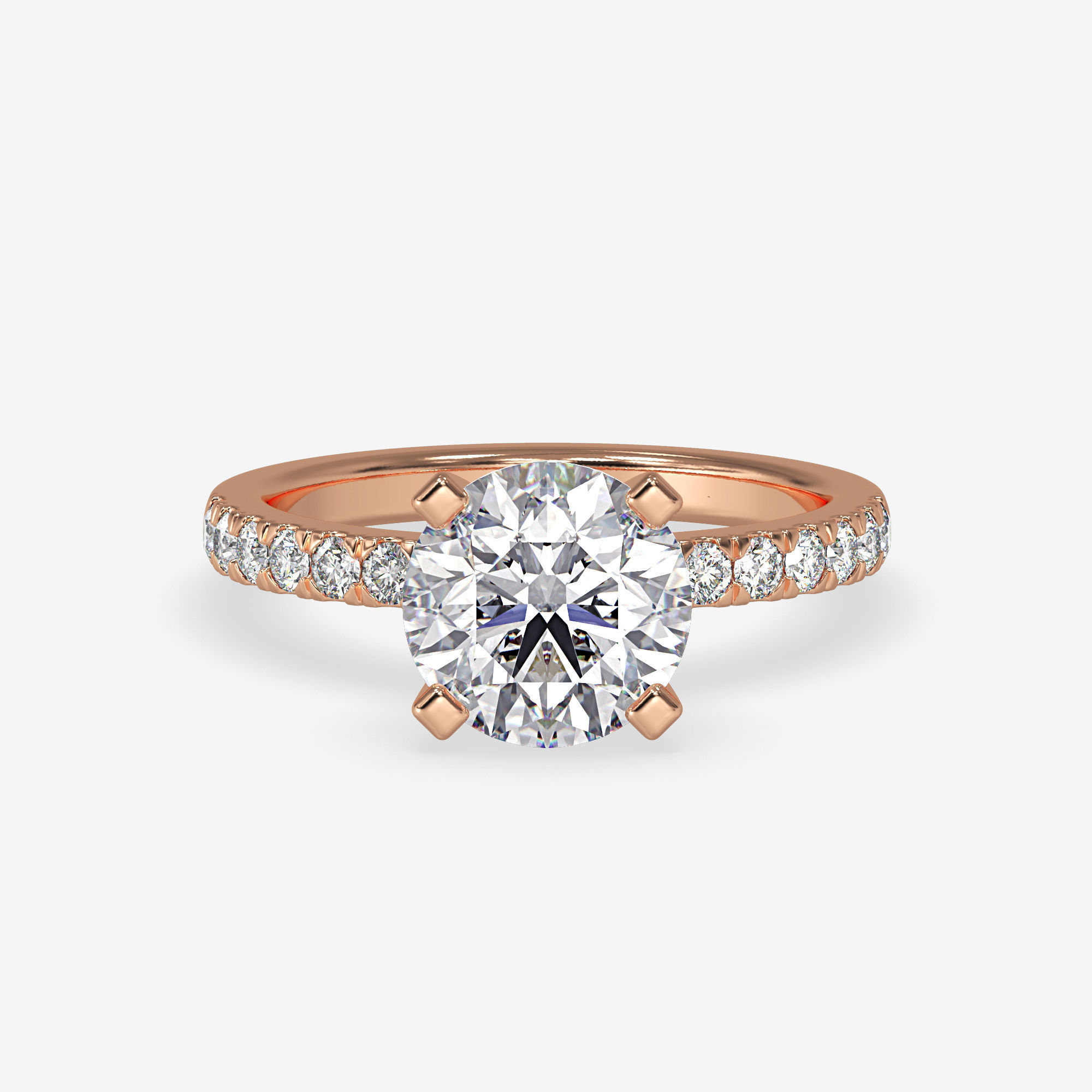 CJ-0094 diamond engagement ring gold 3D print model_4