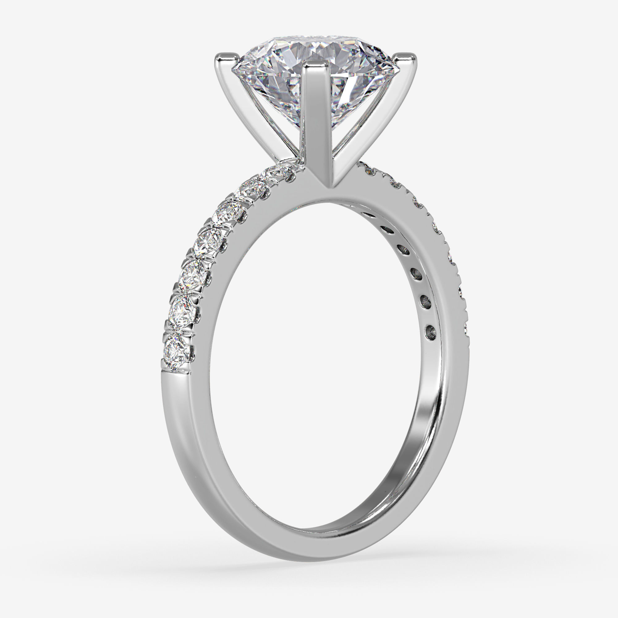 CJ-0094 diamond engagement ring gold 3D print model_9