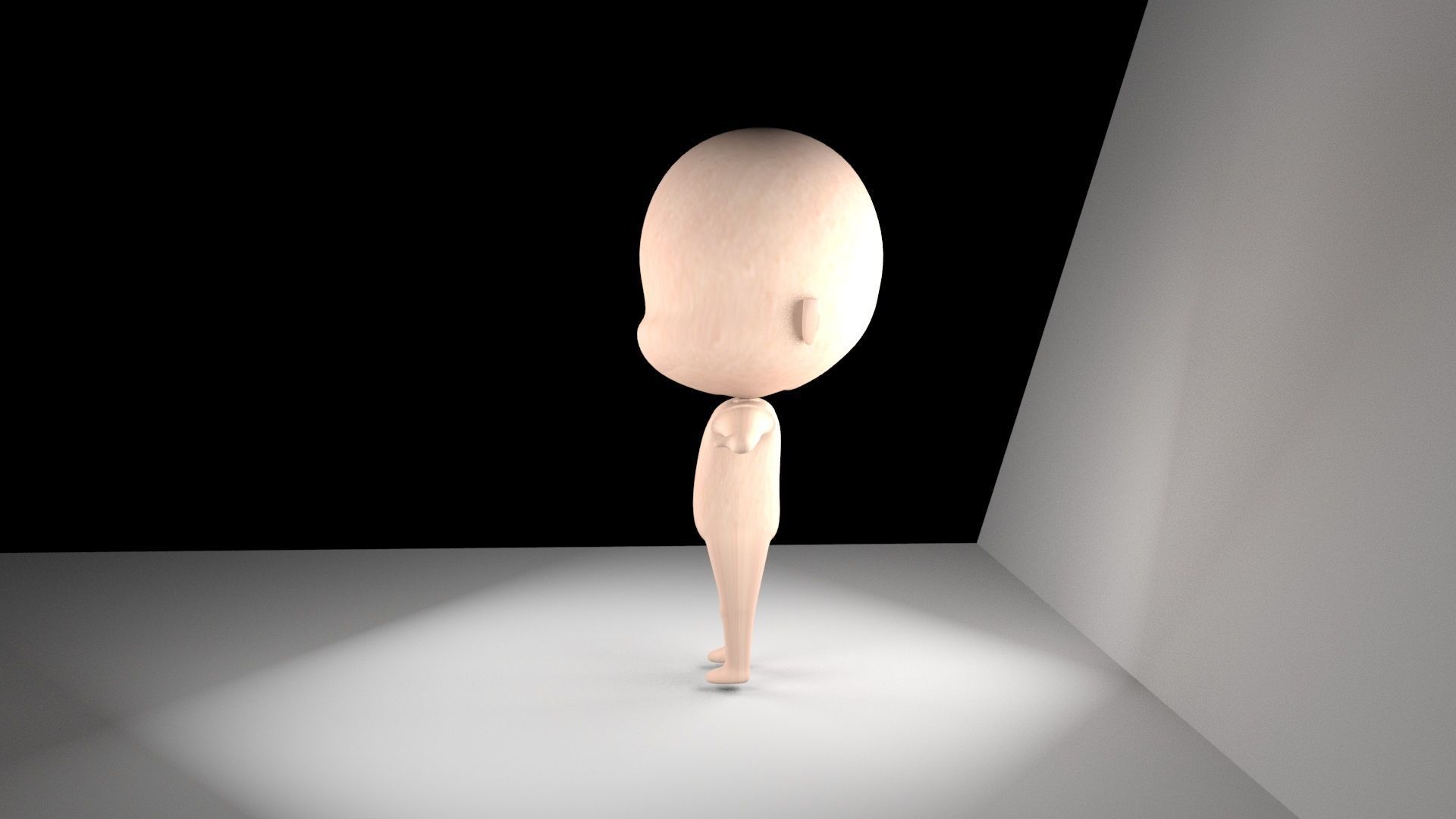 Baby Character Low Poly Low-poly 3D model_2