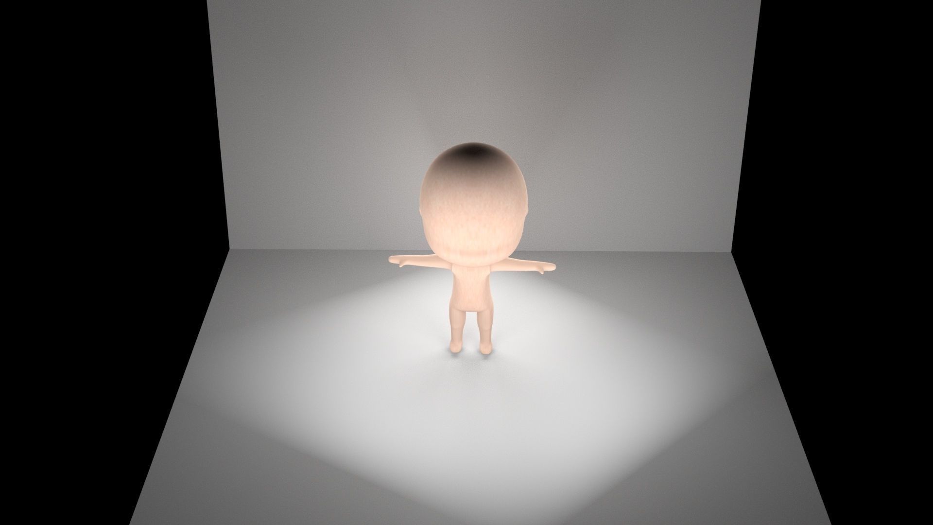 Baby Character Low Poly Low-poly 3D model_3