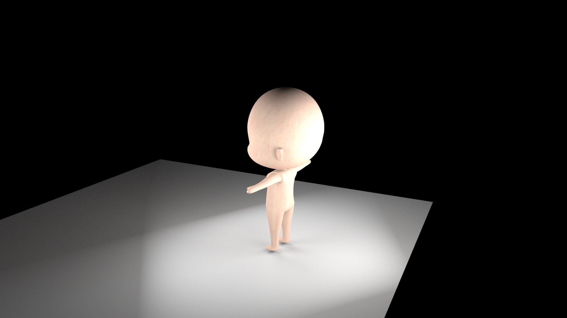 Baby Character Low Poly Low-poly 3D model_4