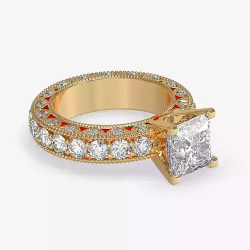 CJ-0088 princess cut diamond engagement ring