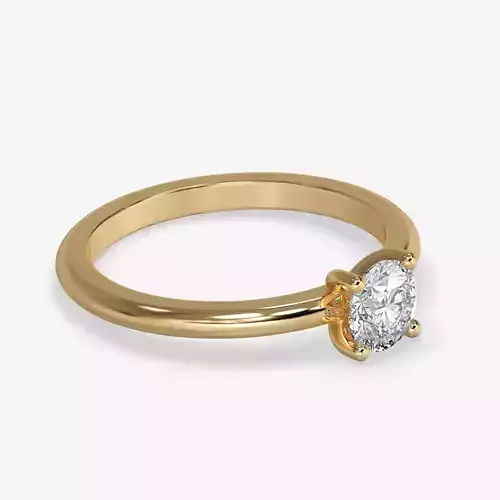 CJ-0084 engagement ring gold