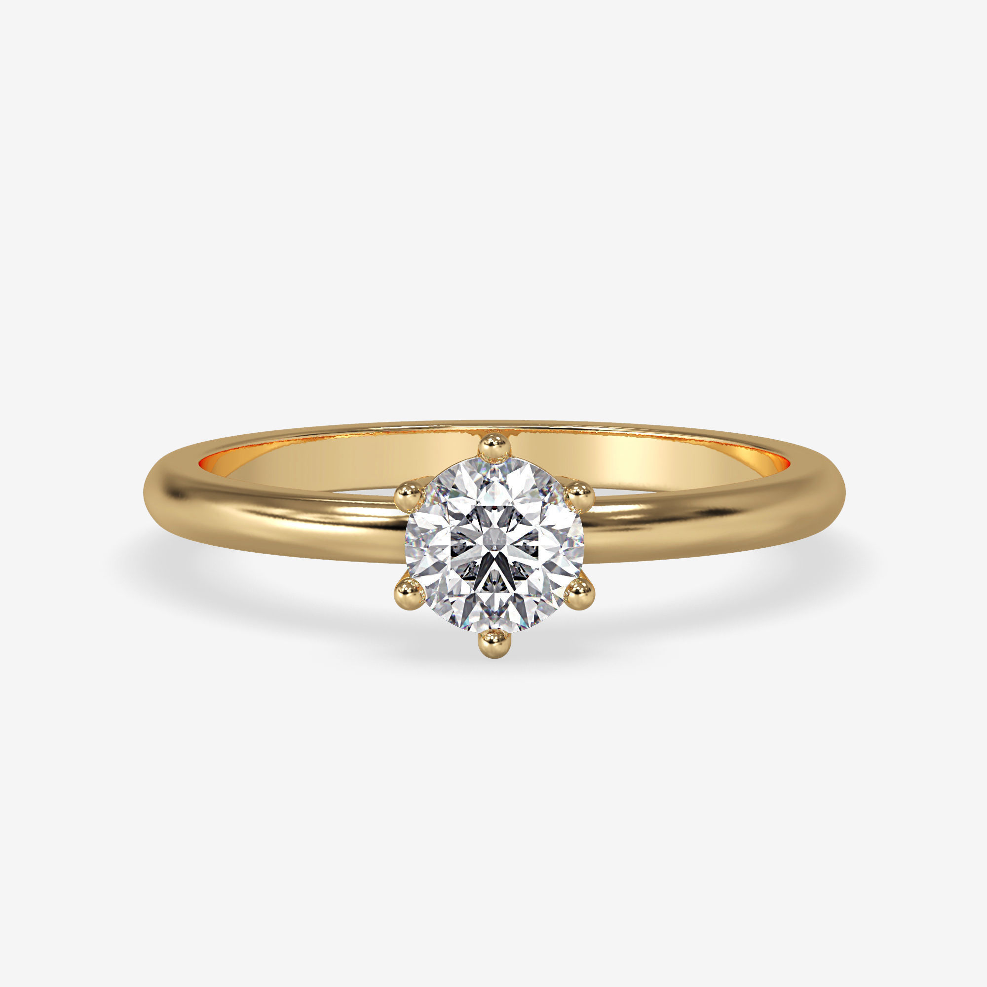 CJ-0082 engagement ring gold 3D print model_10