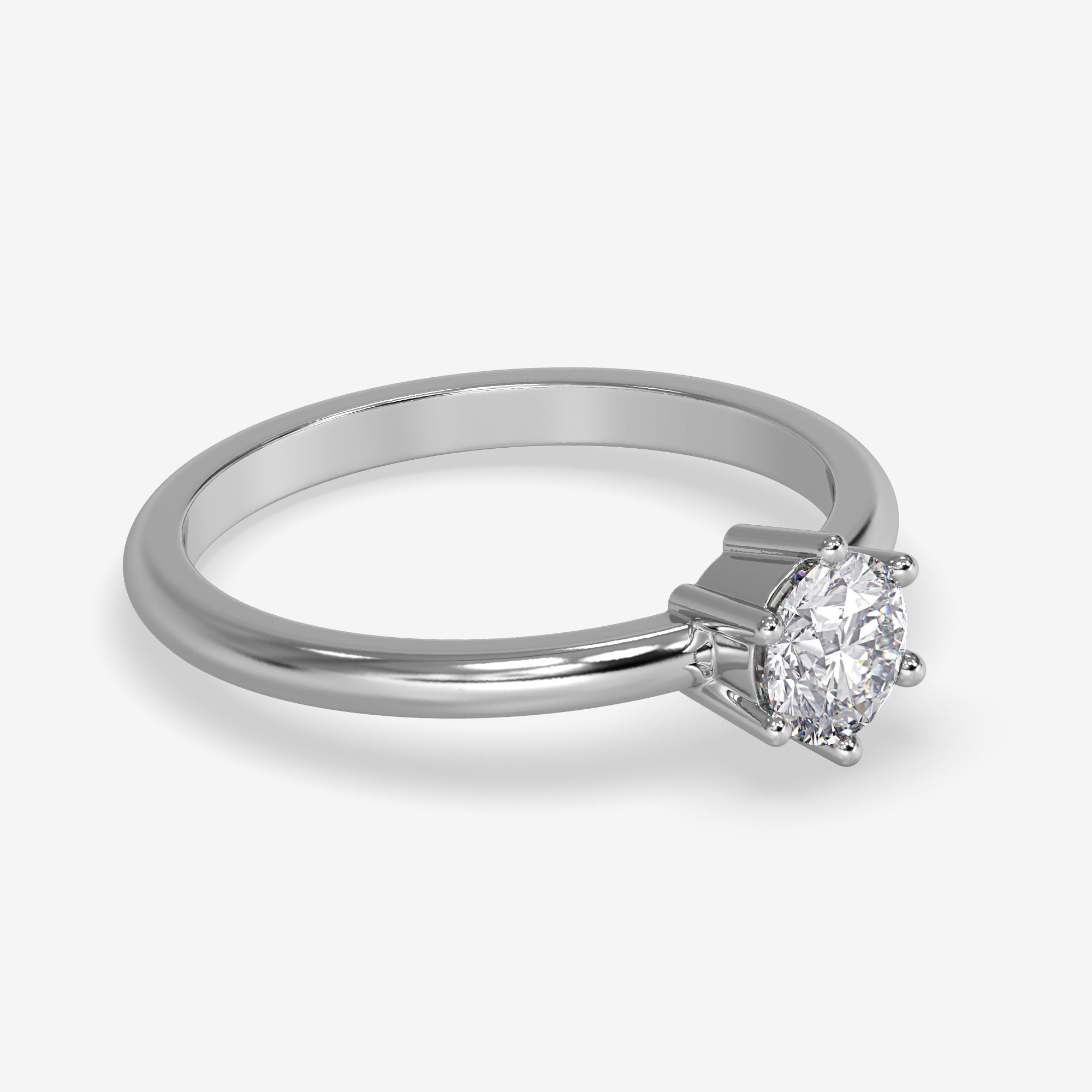 CJ-0082 engagement ring gold 3D print model_2
